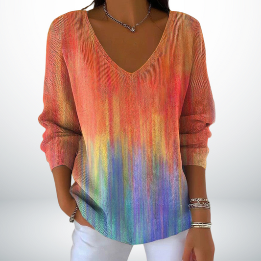 Evelien | V-Nyakú Pulóver Elegáns